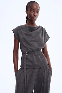 Draped Belted Top