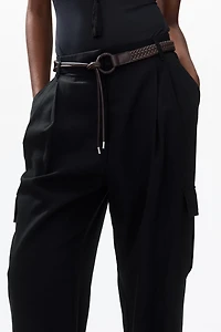 Pantalon tonneau avec ceinture
