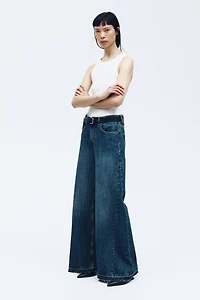 Jean large taille haute