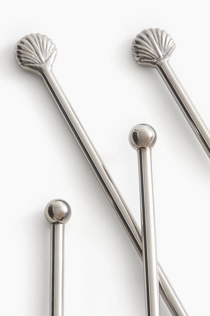 4-Pack Seashell Drink Stirrers