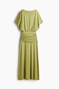 Robe maxi à effet drapé