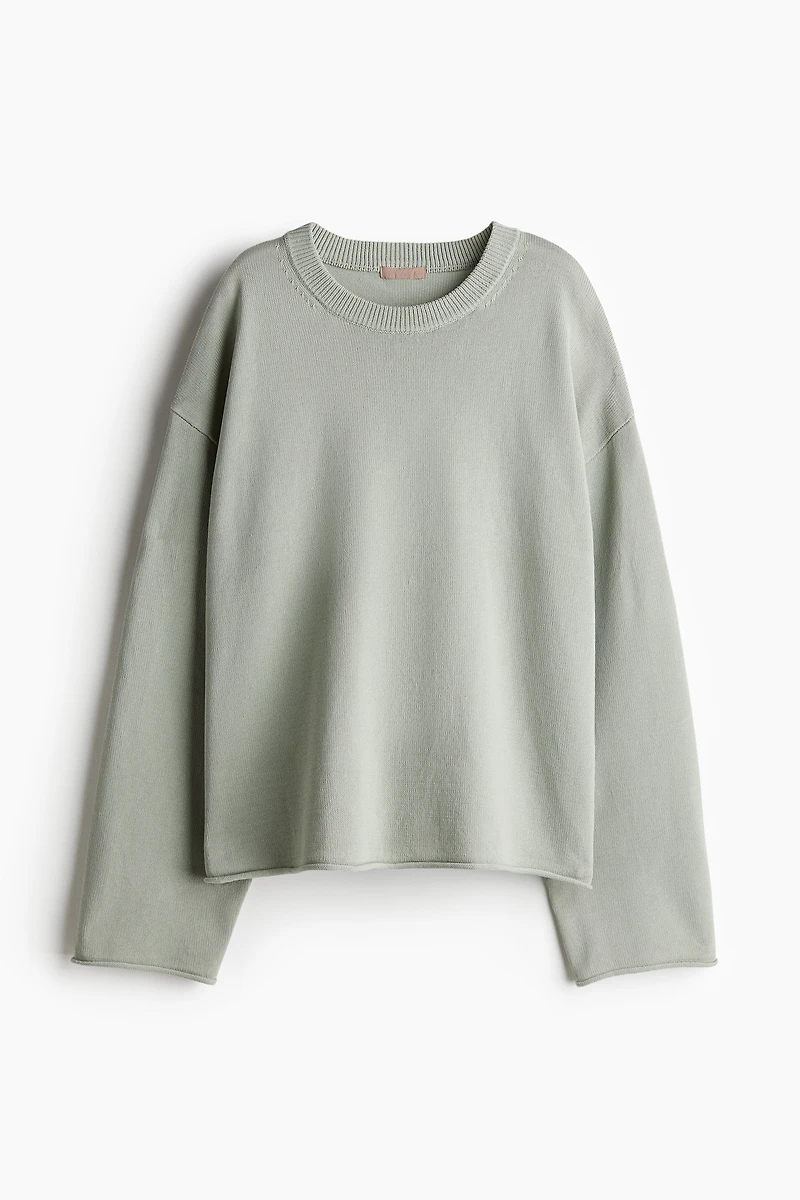 Roll-edge Sweater