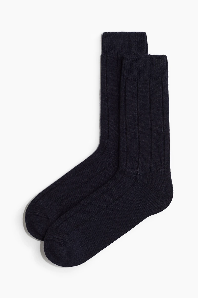 Rib-Knit Socks