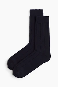 Rib-Knit Socks