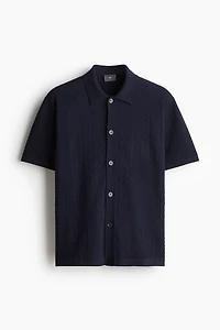 Regular-Fit Textured-Knit Shirt