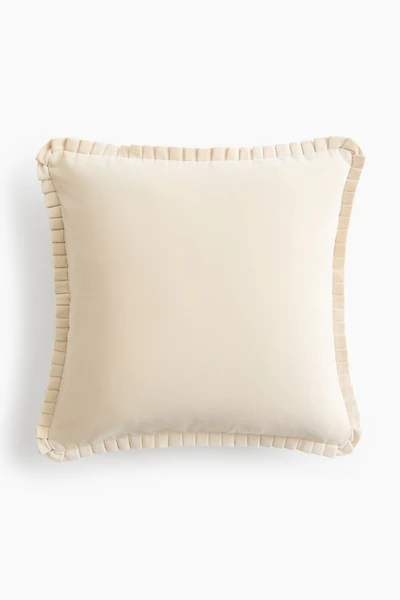 Housse de coussin plissée en velours