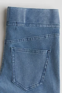 Collant-jean évasé à l'aspect denim