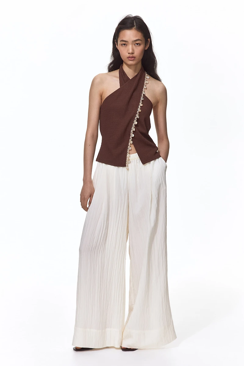 Embellished Halterneck Top