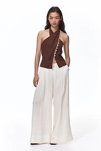 Embellished Halterneck Top