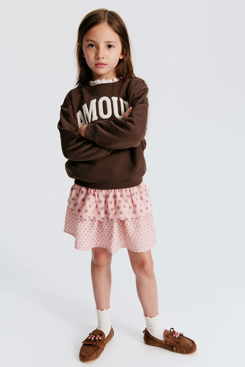 Motif-Detail Brushed-Inside Sweatshirt