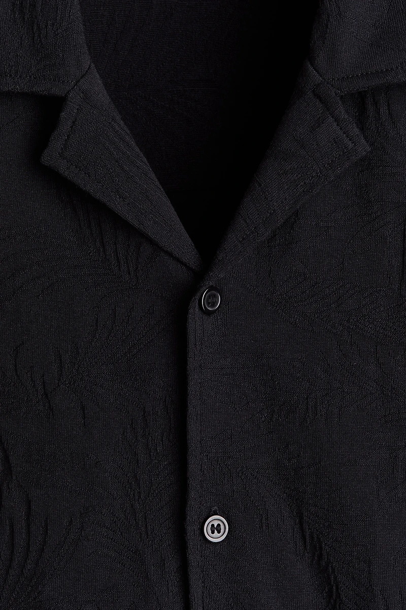 Relaxed-Fit Jacquard-Jersey Resort Shirt