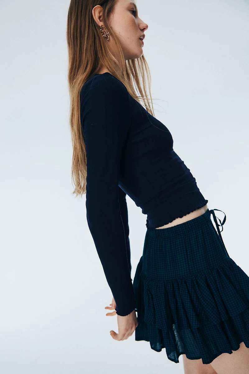 Pointelle Jersey Top