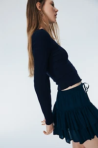 Pointelle Jersey Top