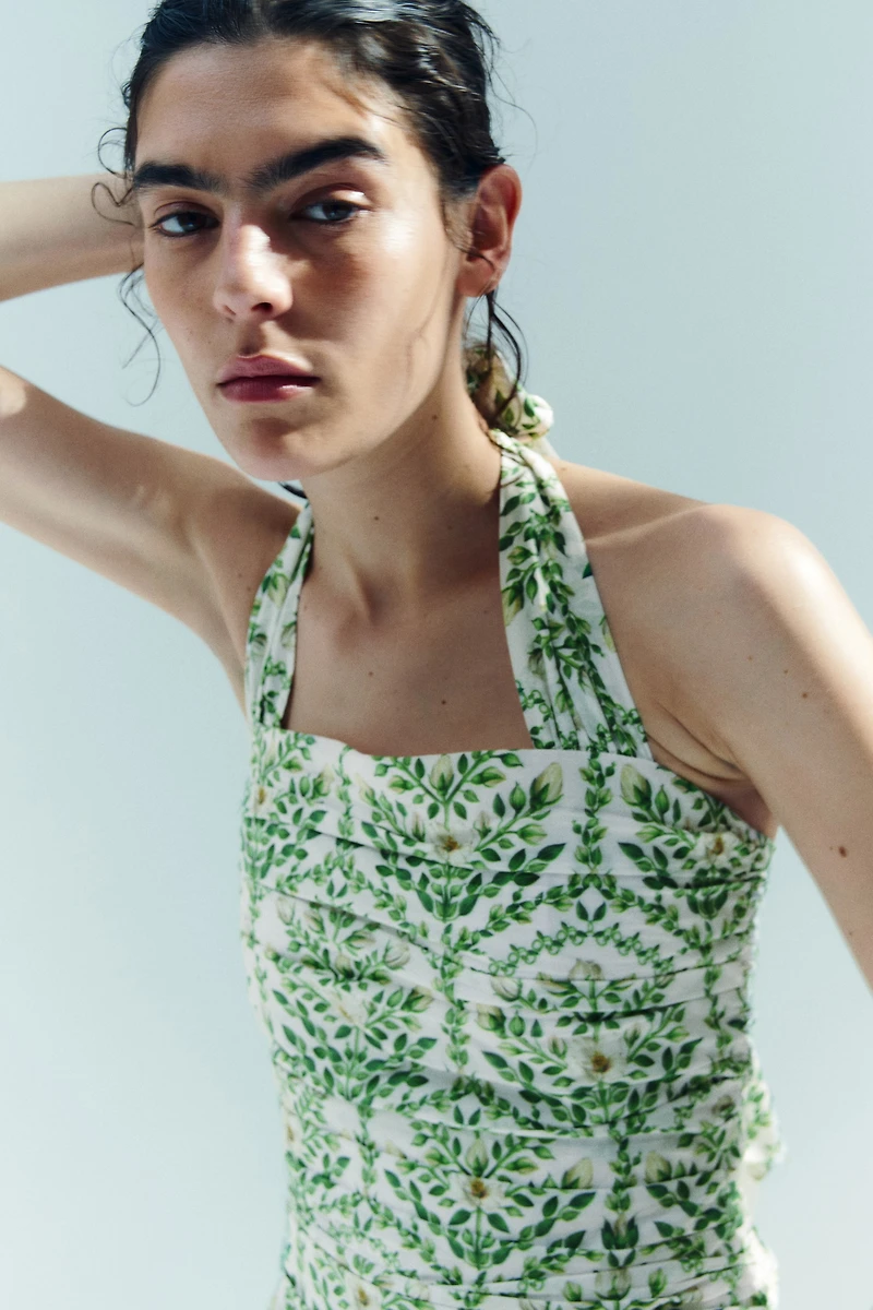 Poplin Halterneck Dress