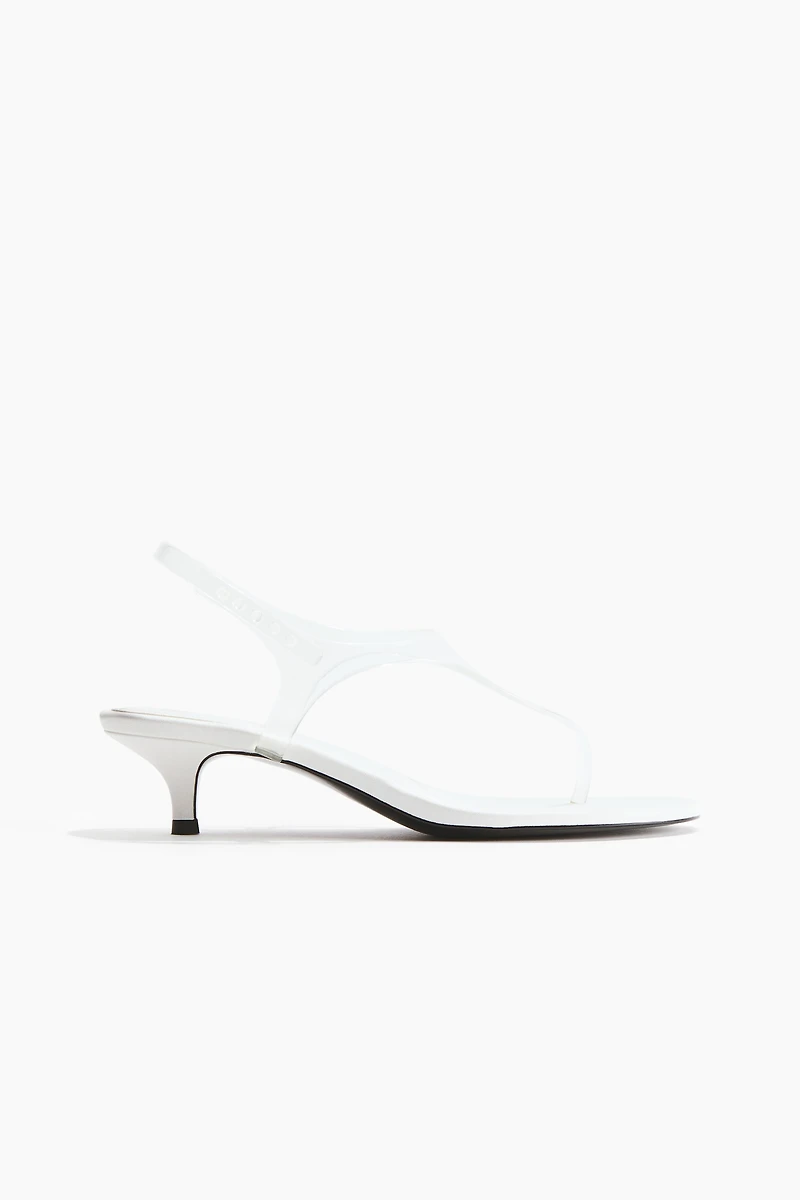 Kitten-Heeled Sandals