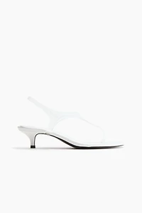 Kitten-Heeled Sandals