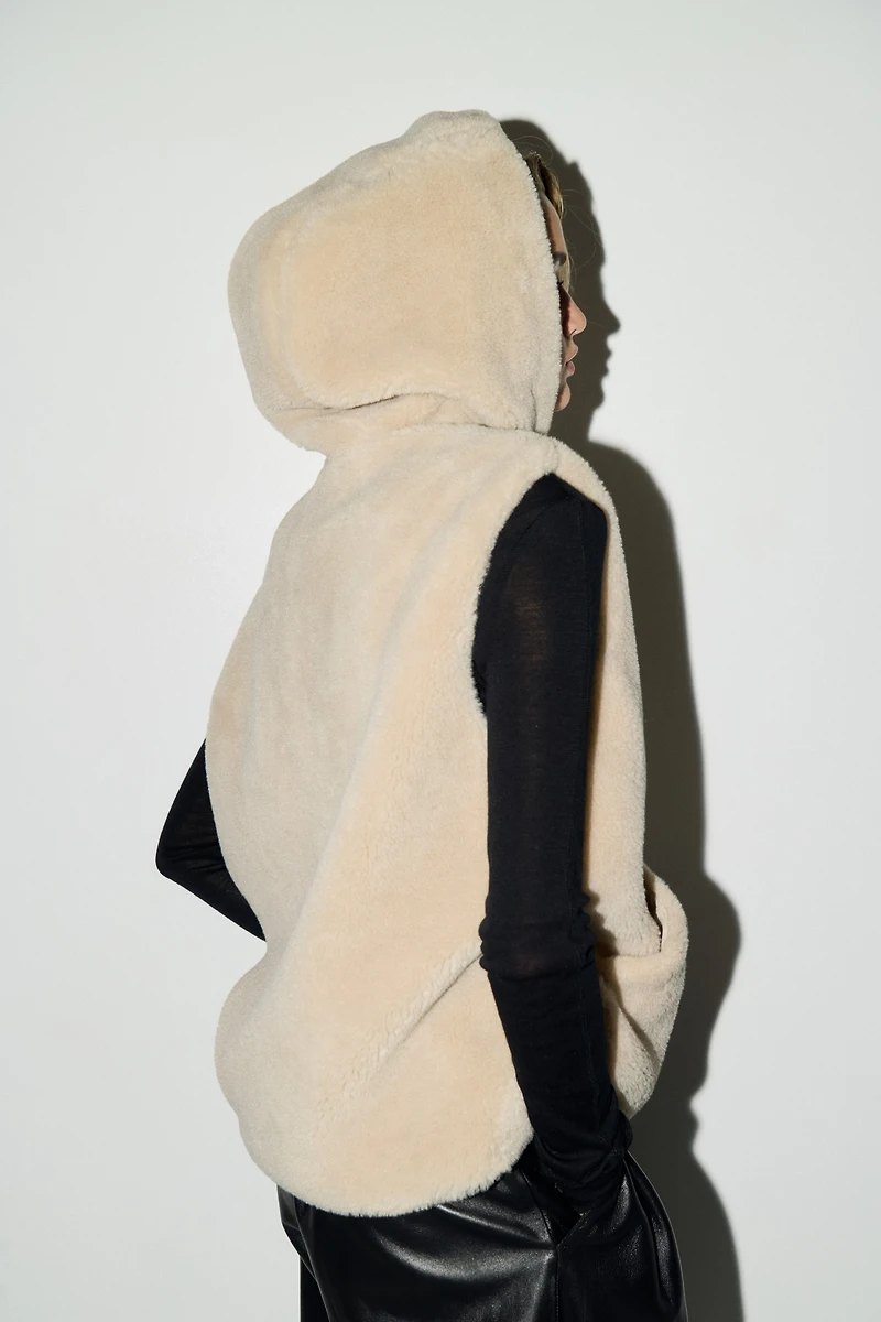 Hooded Pile Vest