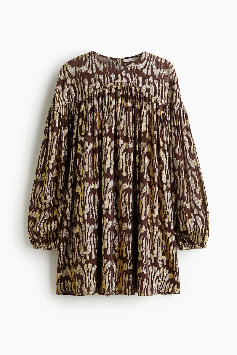 Oversized Jacquard-Weave Dress