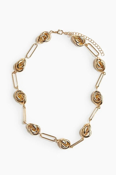 Knot-Detail Chain Necklace