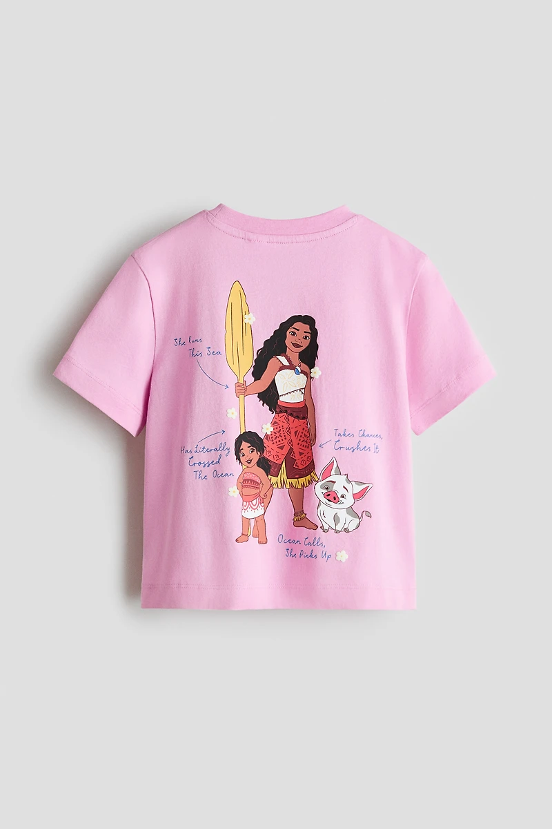 Cotton T-Shirt with Printed Motif