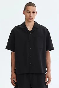 Chemise décontractée à col cubain