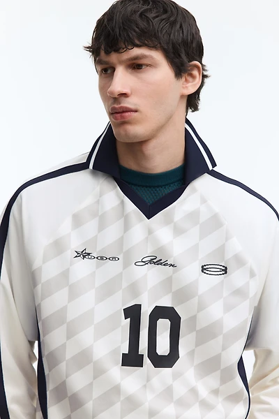 Loose-Fit Printed Soccer Shirt