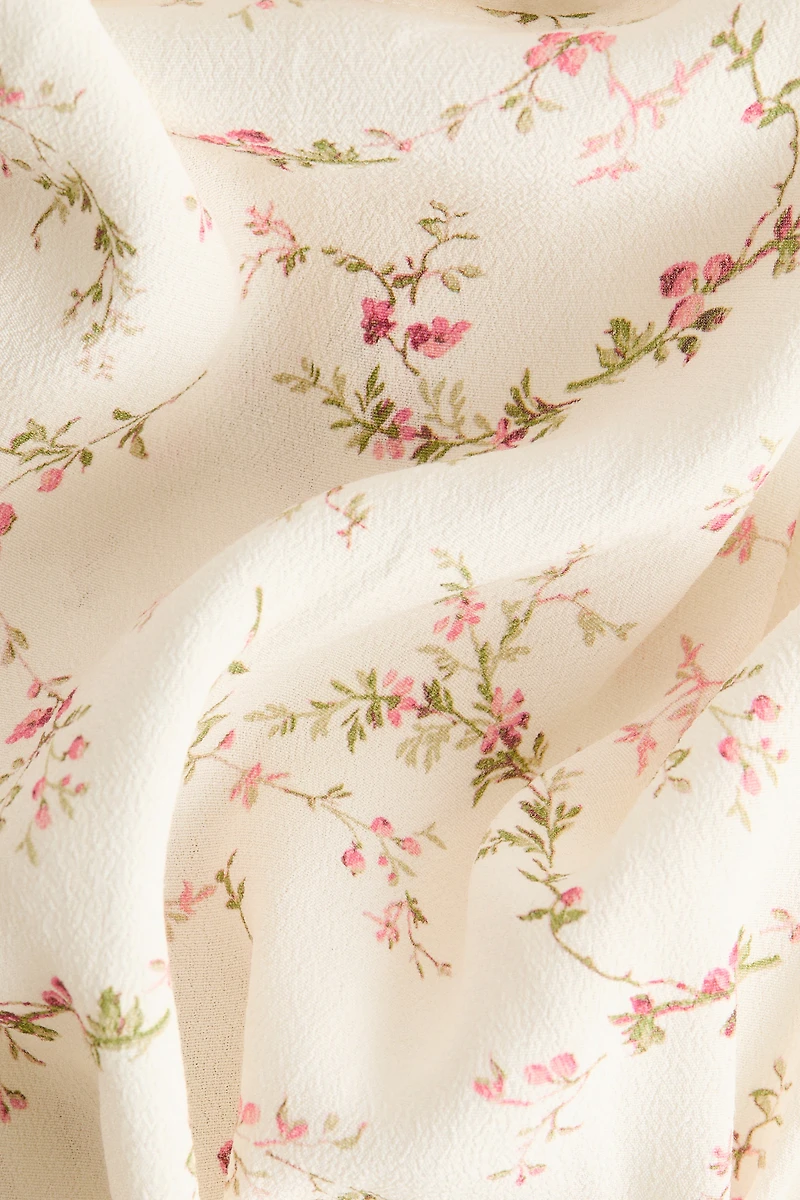 Flounce-Trimmed Viscose Blouse