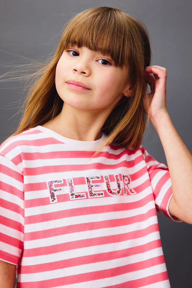 T-shirt en coton avec appliqués