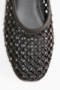 Rhinestone-Embellished Flats