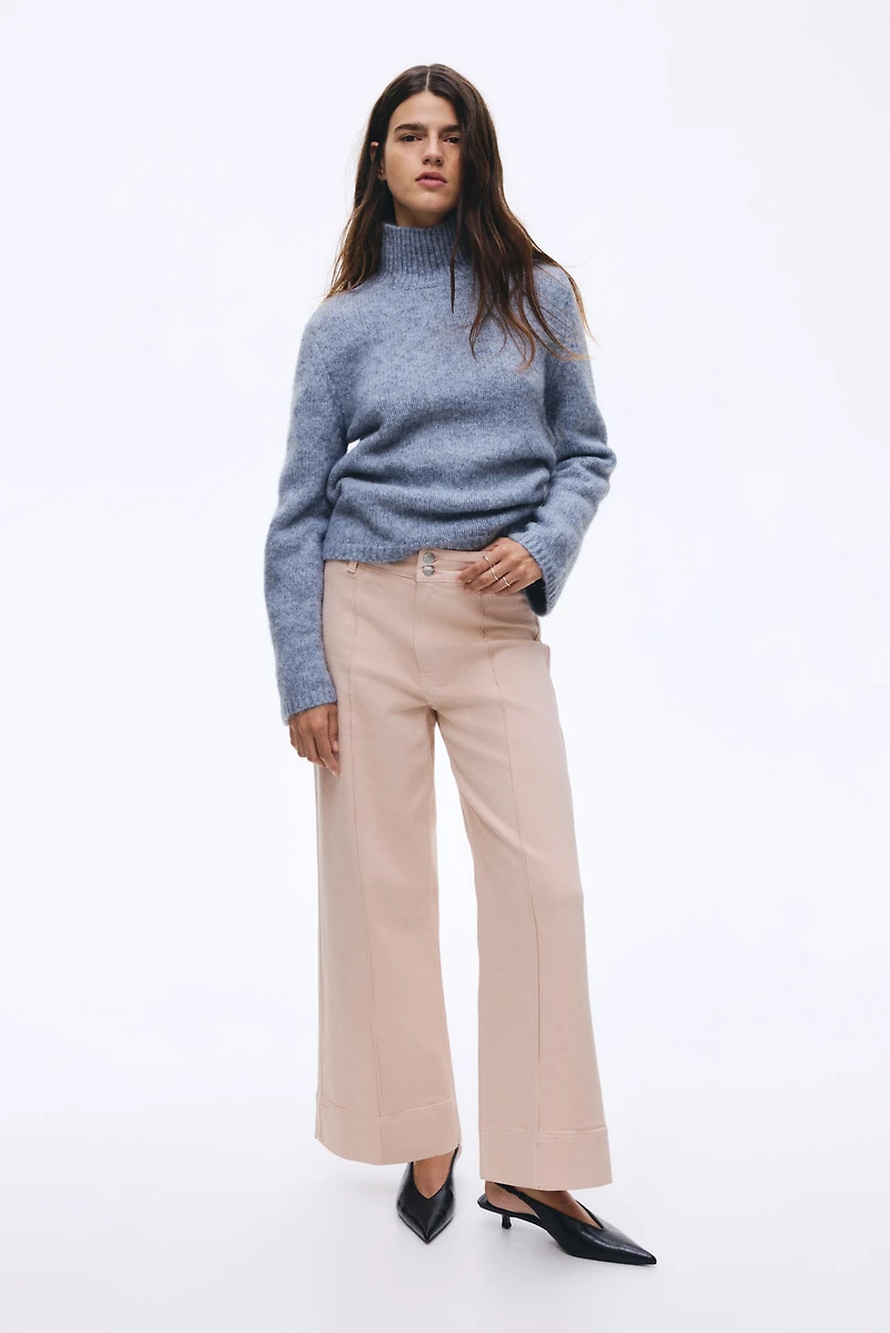 Wide High Ankle Jeans