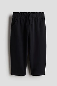 Pantalon à jambes tonneau en coton