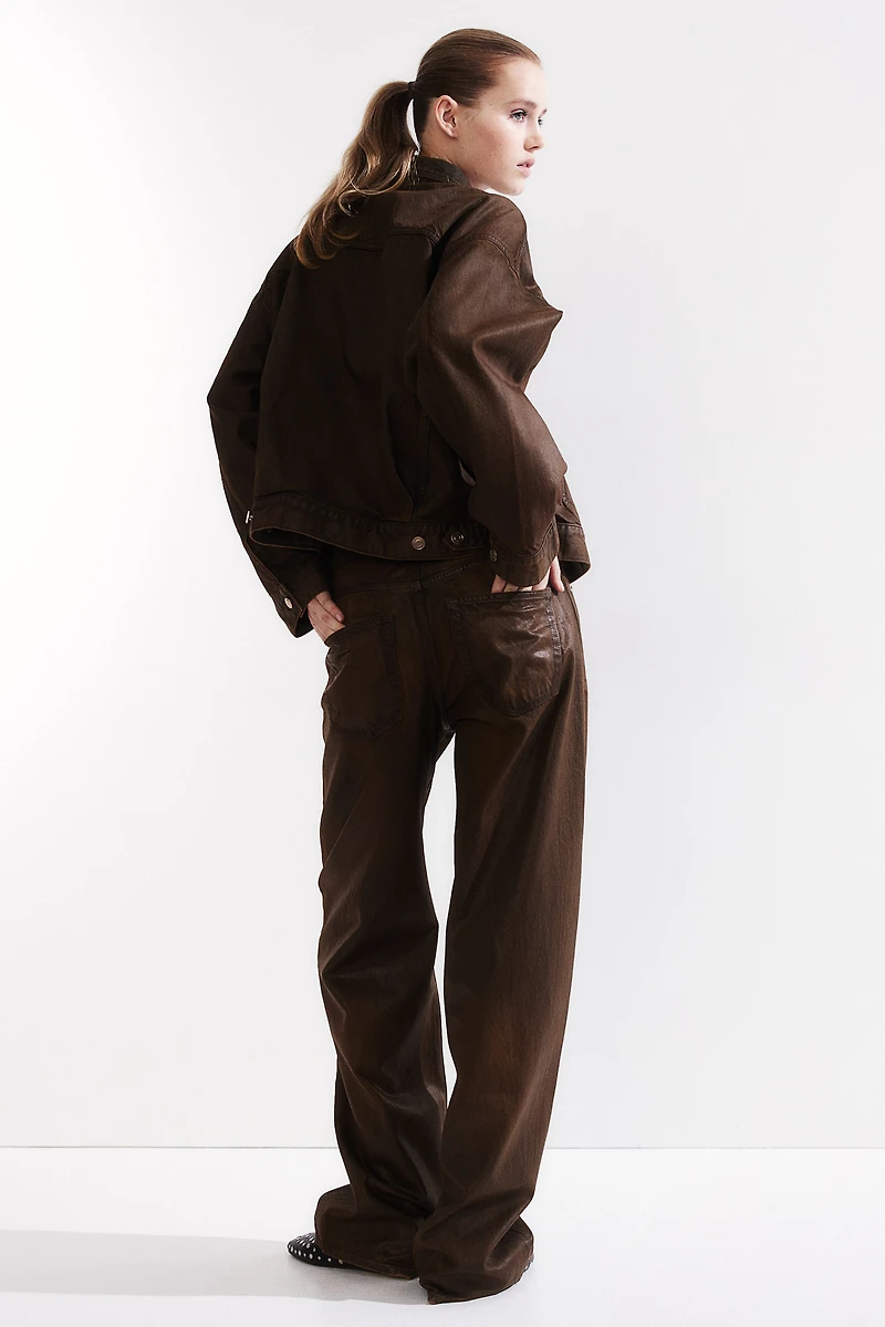 Pantalon en sergé enduit