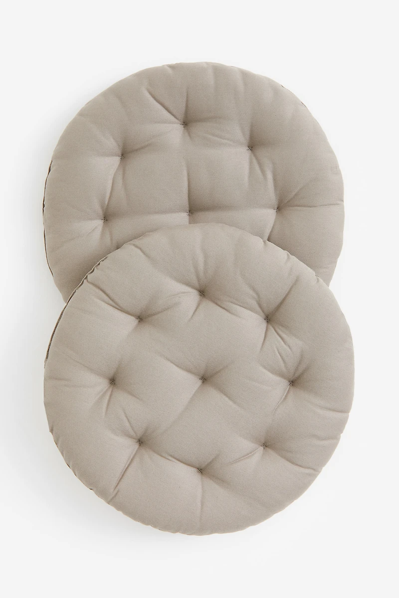Lot de 2 coussins chaise rondes