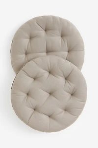 Lot de 2 coussins chaise rondes