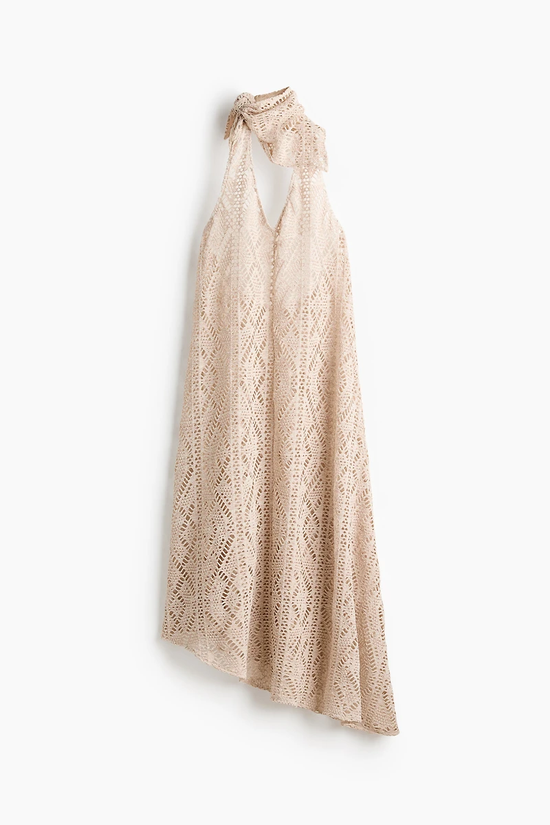 Crochet-Look Halterneck Dress