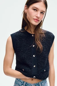 Bouclé-Knit Vest