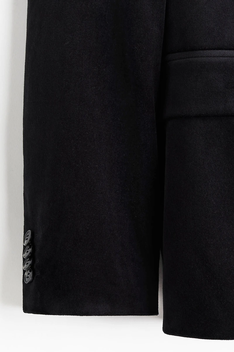 Veste classique à fermeture droite en velours