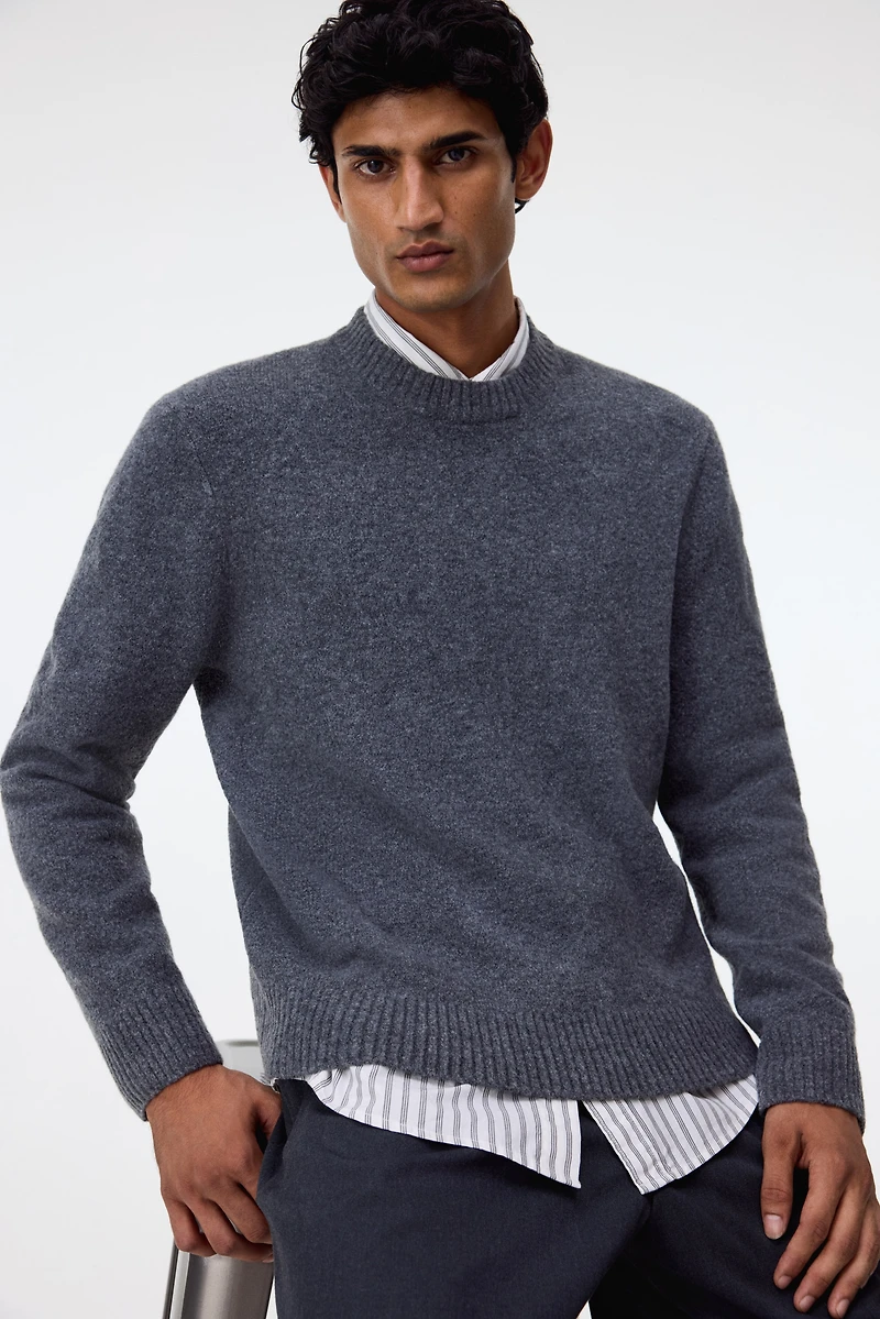 Regular-Fit Brushed Sweater