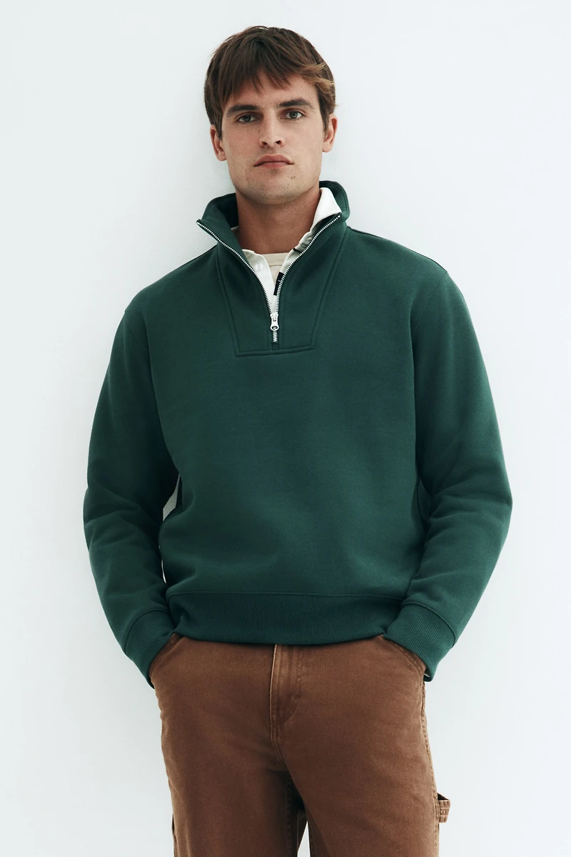 Regular Fit Half-Zip Sweatshirt