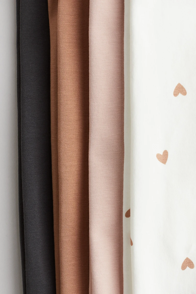 Lot de 4 leggings en jersey coton