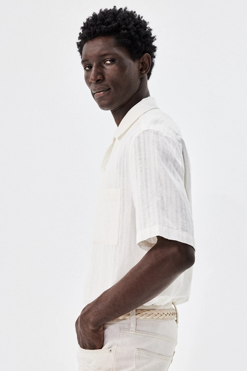 Regular-Fit Linen-Blend Resort Shirt