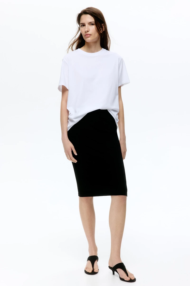 Ribbed Viscose Skirt