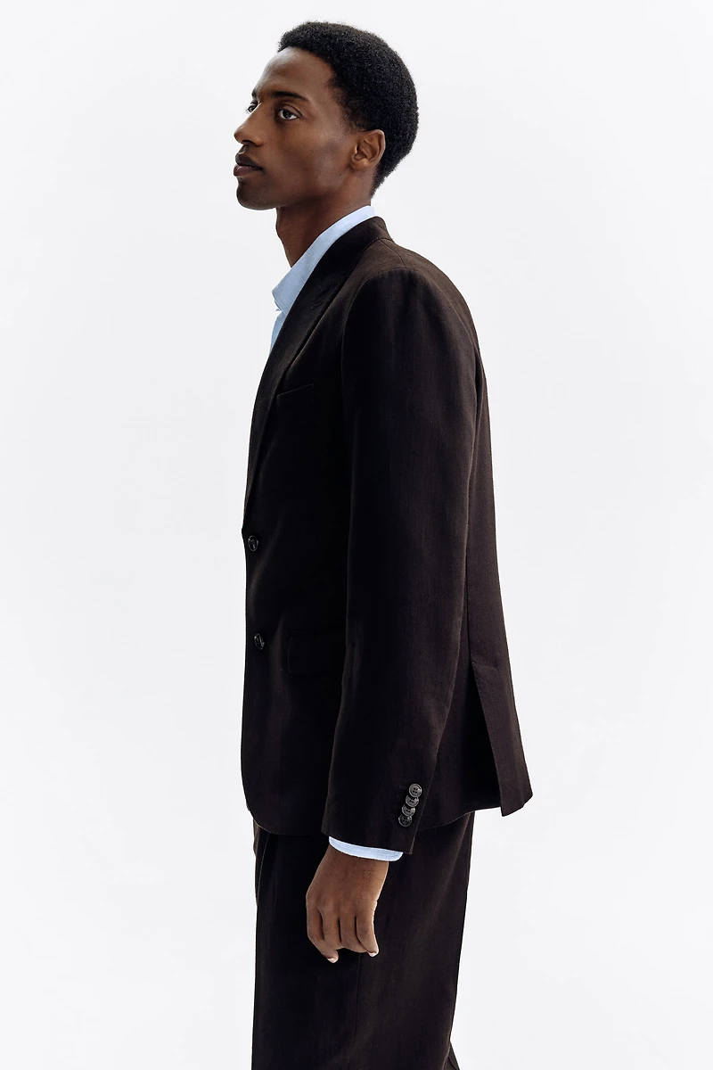 Regular-Fit Linen-Blend Jacket