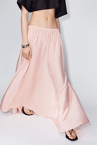 Viscose-Blend Maxi Skirt