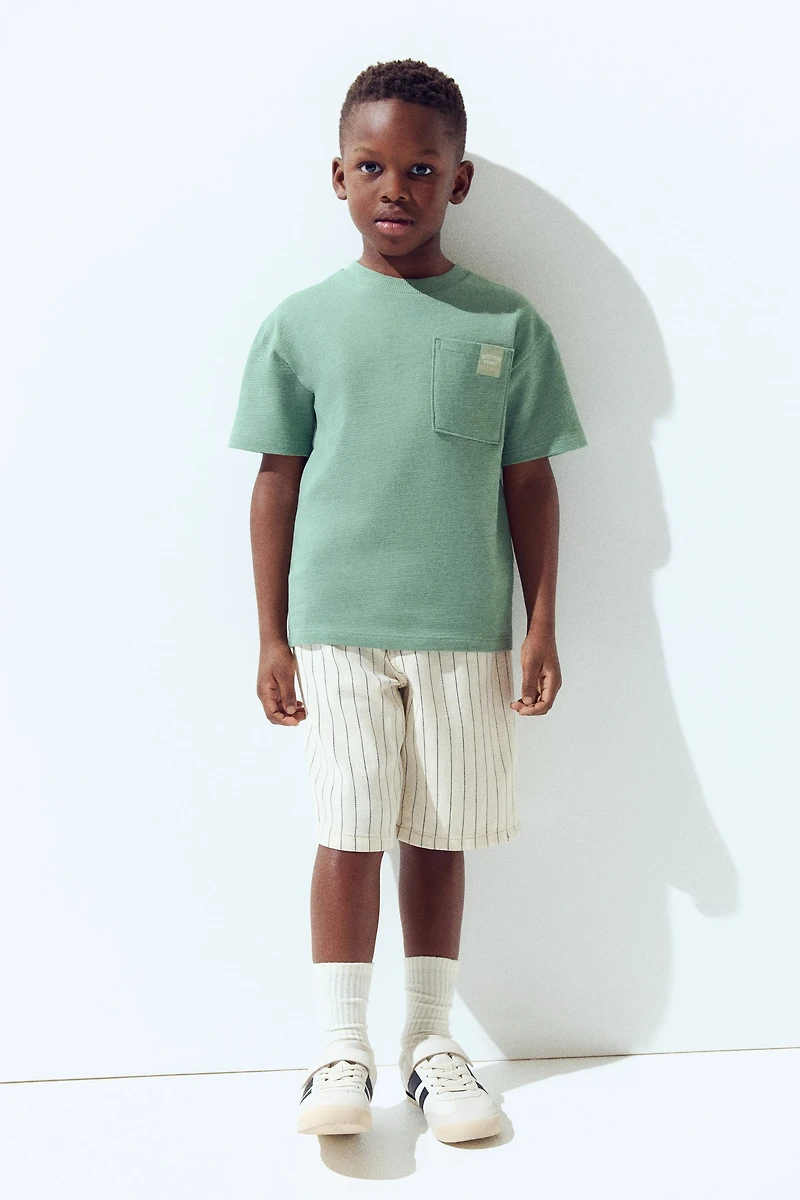 Jacquard-Jersey Cotton T-Shirt
