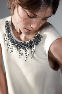 Embellished A-Line Dress