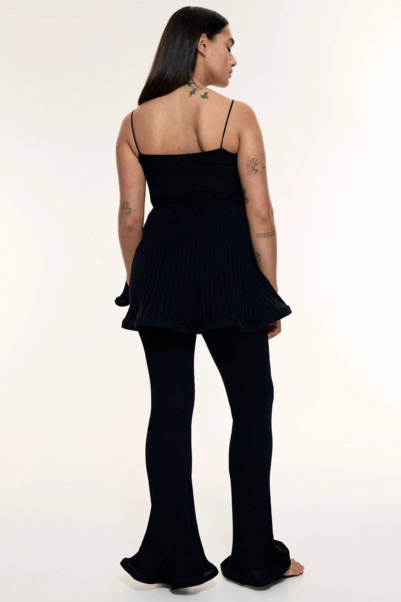 Silk-Blend Strappy Top