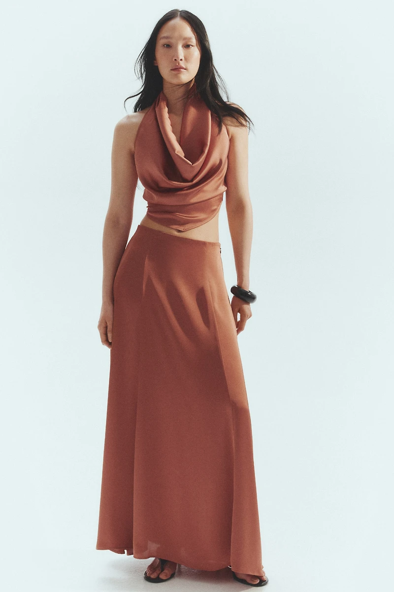 Satin Maxi Skirt