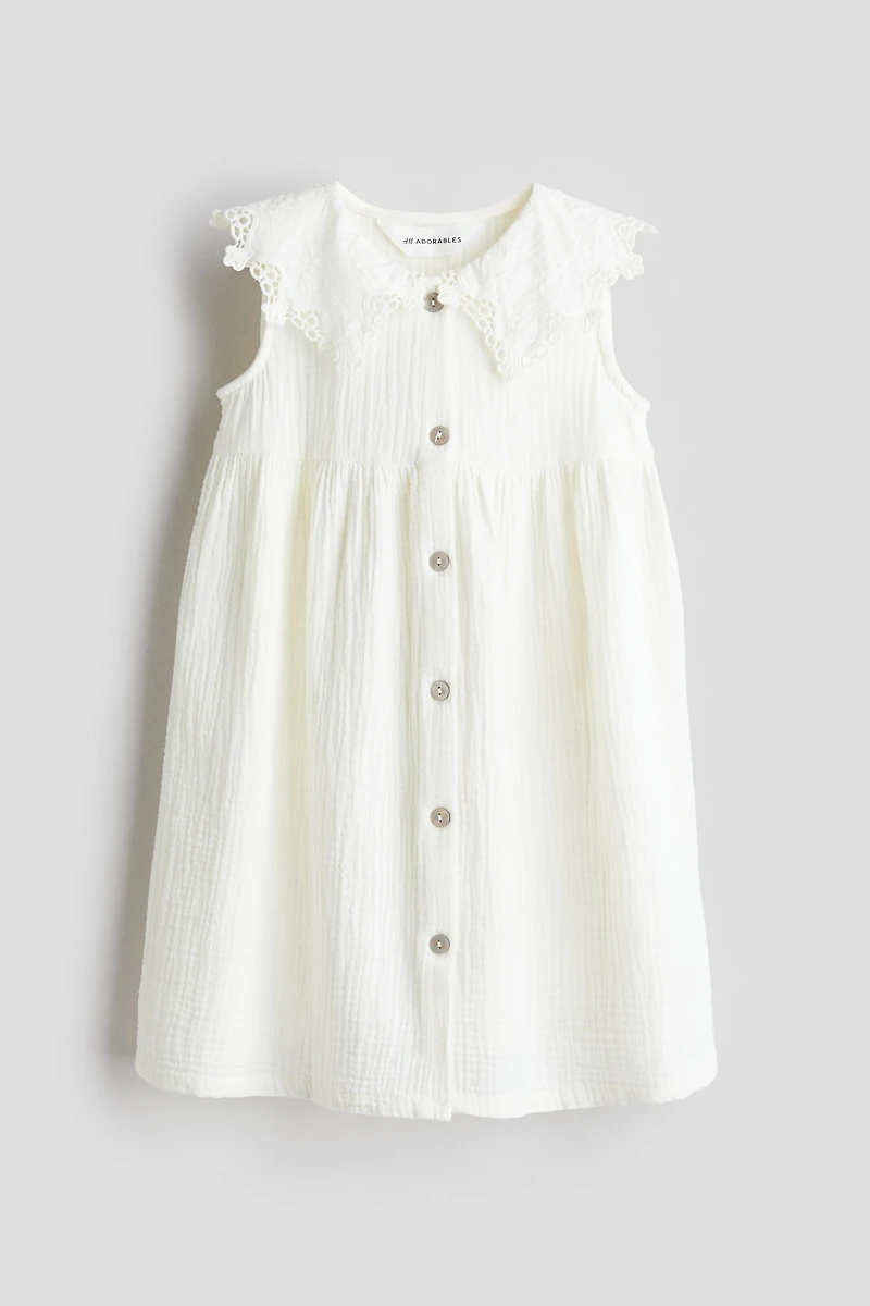 Muslin Dress with Collar