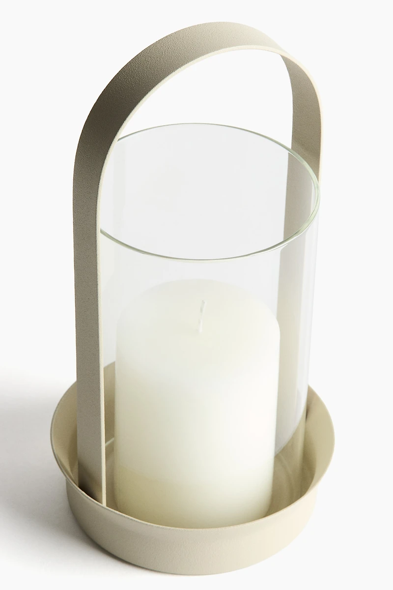 Glass Hurricane Candle Holder